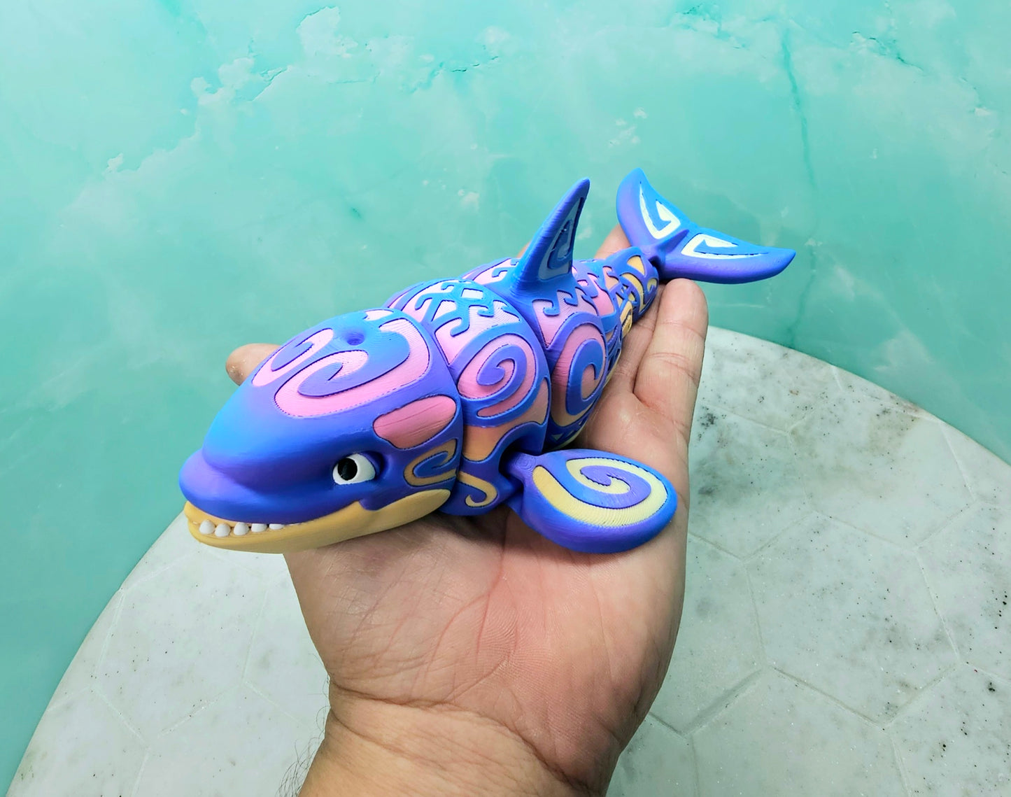 Articulating Tattooed Orca - 3D printed