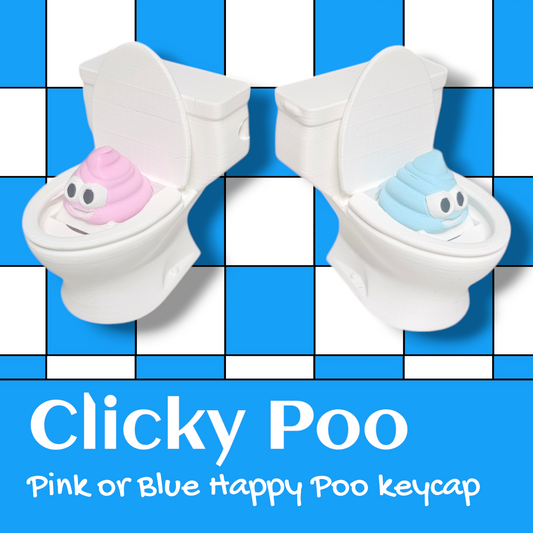 Clicky Poo - Toilet shaped Fidget Tactile Clicker